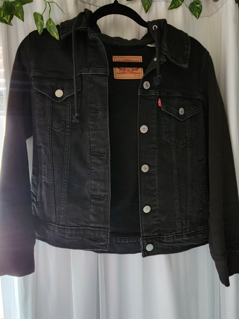 Levi's Black Hooded Denim Jacket